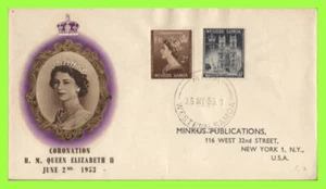 Samoa occidentali 1953 set incoronazione su copertina primo giorno BPA - Foto 1 di 1