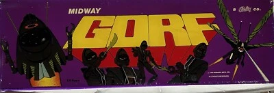 Gorf Arcade Video Game Original Plexiglass Marquee - Image 1 of 4