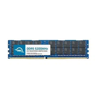 OWC 16GB 32GB 64GB DDR5 5200MHz ECC Registered RDIMM 288pin Memory RAM - Image 1 of 4