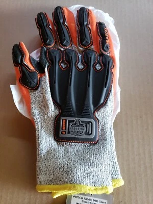 NEW Ergodyne 922Cr Proflex Impact Gloves Level 4 Gray/Orange Small (1) - Image 1 of 4