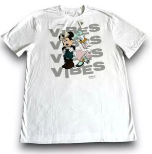 Disney Parks 2024 Minnie Mouse Daisy Good Vibes Only T-shirt White Size Medium M - Picture 1 of 3