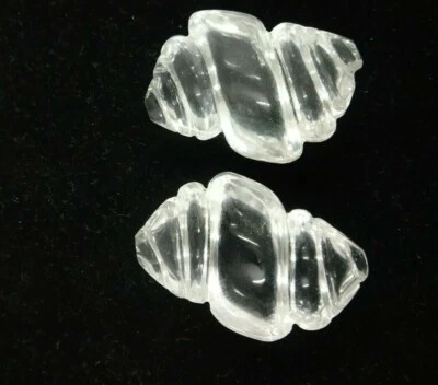 Hermosas tallas de cuarzo cristal 2 piezas 130 Cts. App. Lote de piedras preciosas naturales Foto 1 de 4