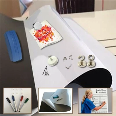 Whiteboardfolie Eisenfolie beschreibbar, selbstklebend - weiß 0,6mm x 50 x 100cm