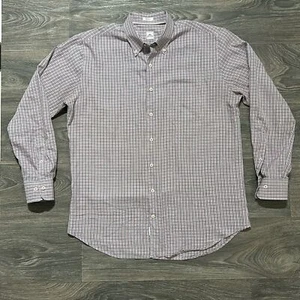 Peter Millar Large Cotton Check Button Up Long Sleeve Collared Plaid Work Preppy - Picture 1 of 13