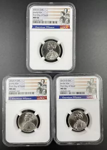 2023 PDS JOVITA IDAR AMERICAN WOMEN P D S AWQ NGC MS66 FIRST DAY OF ISSUE - Picture 1 of 2