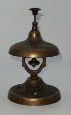 Antique Hotel Brass Front Desk With Sunflower Bell made in ITALY.  Estate