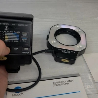 MINOLTA Maxxum Macro Flash 1200AF TESTED %100 WORKING  CONDITION  - Image 1 of 4