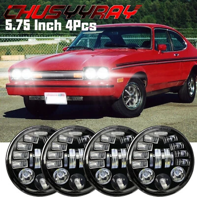 4x 5 3/4 5.75" Round LED Headlights  for Mercury Capri/ Colony Park/ Montego - Image 1 of 4