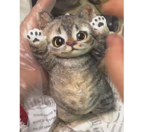 Handmade Chubby Furry Cat Squishy Squeeze Anxiety Stress Relive Fidget Toys - Picture 1 of 1
