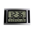 5X(Digital Wall Clock LCD Number Time Temperature Calendar Alarm Table Desk Cloc