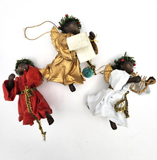 Set of 3 Clothique Original Possible Dreams African American Angel Ornaments