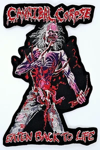 GESTICKTER PATCH KANNIBALENLEICHE WIEDER ZUM LEBEN GEFRESSEN (FORMRAND) - Bild 1 von 2