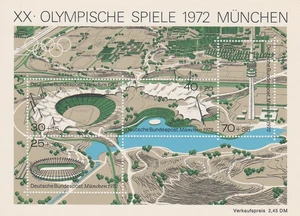 BRD Block 7  (100 St. ) Olympische Spiele München 1972 postfrisch  - Bild 1 von 1