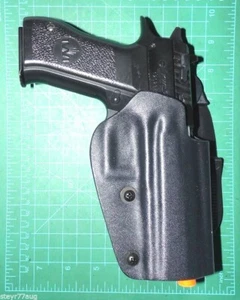 Front Line K4081P-BK RH Kydex Paddle Holster UNLINED IWI 4.4" Baby Eagle w/ Rail - Picture 1 of 12