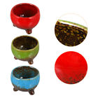 3 Pcs Pot For Plants Indoor Floral Ceramic Kiln Flowerpot Small Home Decor