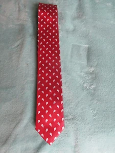 Neues - 100% Silk - Red Tie with Paisely Pattern - Picture 1 of 5