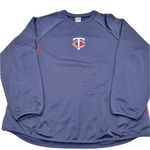Majestic Therma Base Men's XL Blue MLB Minnesota Twins Long Sleeve Sweatshirt Cover
