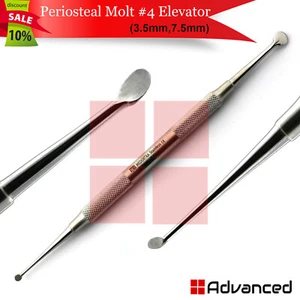 Dental Periosteal Molt #4 Elevator 3.5mm, 7.5mm Implant Curettage Cyst Removal - Picture 1 of 1
