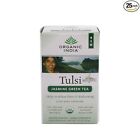 ORGANIC INDIA Tulsi Green Tea Bags, Jasmine 25 Tea Bags, Natural Free Shipping
