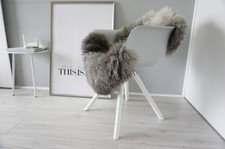 Genuine Scandinavian Pelssau Sheepskin Rug Soft Wool - Silver Grey Brown SS 211