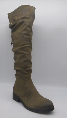 Very Volatile Taupe Brown Synthetic Slouchy Over the Knee Boots Size 6.5 NWOB - Image 1 of 4