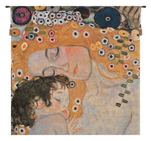 Tapiz belga colgante de pared para madre e hijo Jacquard tejido decoración del hogar arte - Imagen 1 de 5