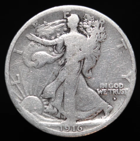 1916-D Walking Liberty Half Dollar Cover