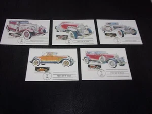KAPPYSstamps FDC ANTIQUE AUTOS SCOTT 2381-5 USPS CARDS SET OF 5 - Picture 1 of 11