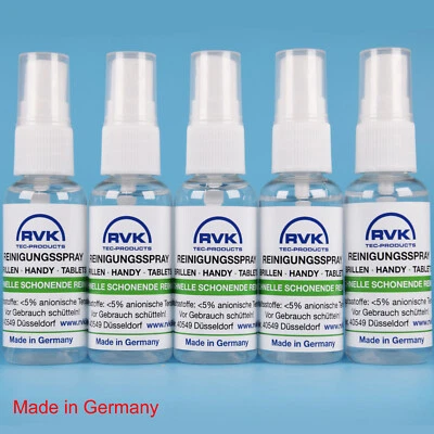RVK TEC-PRODUCTS 5 x RVK Brillenreinigerspray, Brillenreinigungsspray, Brillenreiniger