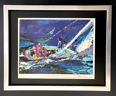 🔥LeRoy Neiman "Navegación" Arte Pop Firmado Montado y Enmarcado Foto 1 de 3