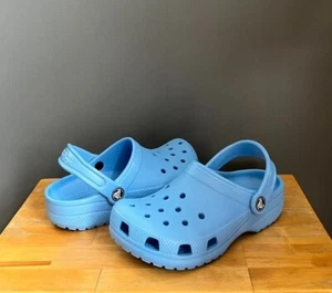 Crocs Kids Boy / Girl Oxygen (Blue) Classic Clogs US Junior 1, 2 Youth NWT