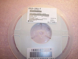 QTY (5000) 10K Ohm 1/10W 5% 0603 SMD CHIP RESISTORS CR10-103J-T KYOCERA - Picture 1 of 1