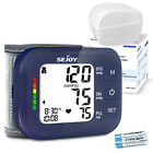 SEJOY Home Medical Blood Pressure Monitor Wrist LCD Display Heart Rate Machine