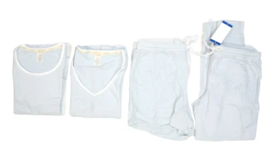 Conjunto de pijama de felpa Lucky Brand de 4 piezas pantalones plein air camisa pantalones cortos sin mangas para mujer L Foto 1 de 4