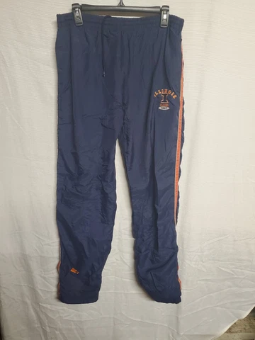 Vintage Starter Pants Illinois Fighting Illini Medium M Track Windbreaker Blue Cover