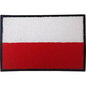 Polish Flag Patch Iron On Badge / Sew On Poland Flag Embroidered Applique Motif - Picture 1 of 1