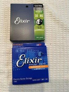 Two Sets Of Elixer Electric Guitar Strings, Several Guages, Brand New - Picture 1 of 2