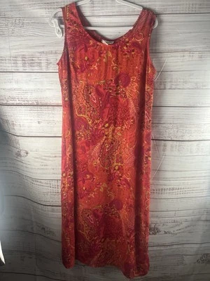 Coldwater Creek Sleeveless Sheath Dress Women’s 16P Red Floral Classic - Image 1 of 4