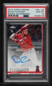 2019 Topps Chrome Rookie Auto David Fletcher #RA-DF PSA 10 GEM MT Auto RC - Picture 1 of 5