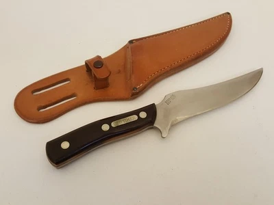 Cuchillo de caza Schrade Old Timer 150T hoja fija funda de cuero hermoso estado Foto 1 de 4