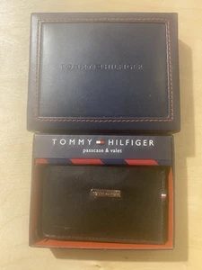 Tommy Hilfiger Mens Leather Dark Brown Wallet w/ Valet Box RFID Protection (LW) - Picture 1 of 10