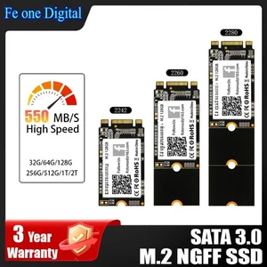 Kingchuxing M2 SSD 128GB M.2 NGFF 2242 256GB 512GB HD SATA3 SSD NGFF 2280 1TB - Afbeelding 1 van 18