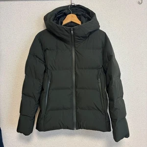 UNIQLO Men's Seamless Down Parka Khaki S Down Jacket with Hood Used - Picture 1 of 6