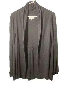 Calvin Klein Sweater Women Size M Charcoal Gray Long Line Soft Modal Blend - Picture 1 of 4