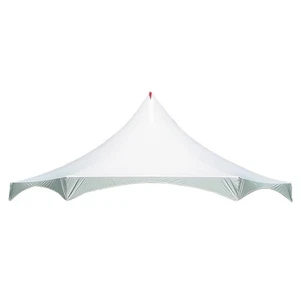 Cubierta blanca superior de toldo de repuesto de 40 pies para tienda hexagonal de alto pico evento fiesta - Imagen 1 de 1