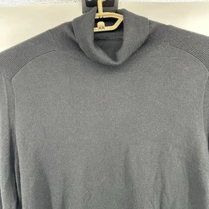 Express Men's Size XL Turtleneck Sweater Black Merino Wool Blend - Picture 1 of 6