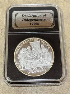 Declaration of Independence 1770s ✪ American History ✪ 1oz Fine Silver Bullion - Picture 1 of 4