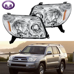 New Chrome Headlights Head Lamps Assy For 2003 2004 2005 Toyota 4Runner Halogen - Picture 1 of 14