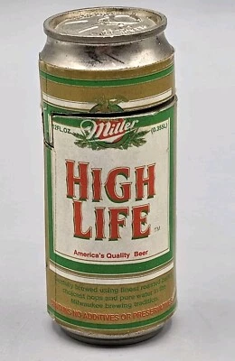 VINTAGE Miller High Life Miniature 3" Beer Can Flip Top Lighter - Image 1 of 4