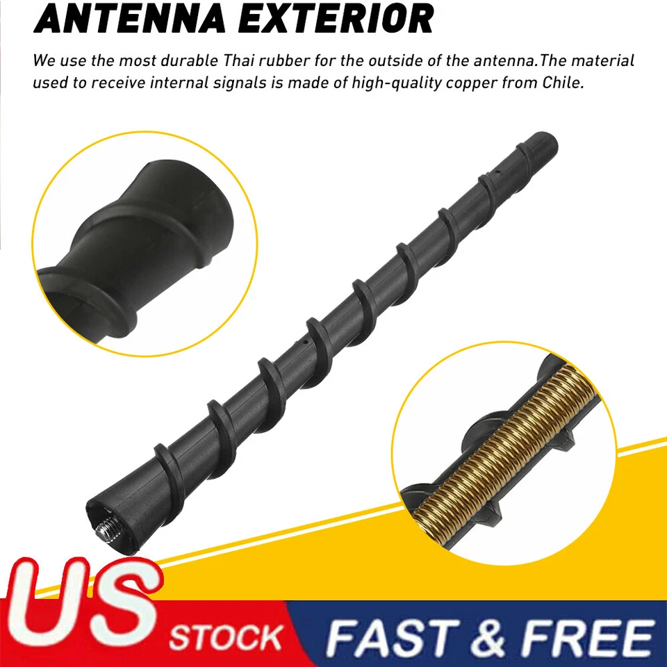 Mástil de antena negro corto de 7" radio AM/FM para Ford F-150 F150 1980-2008 nuevo Foto 1 de 4